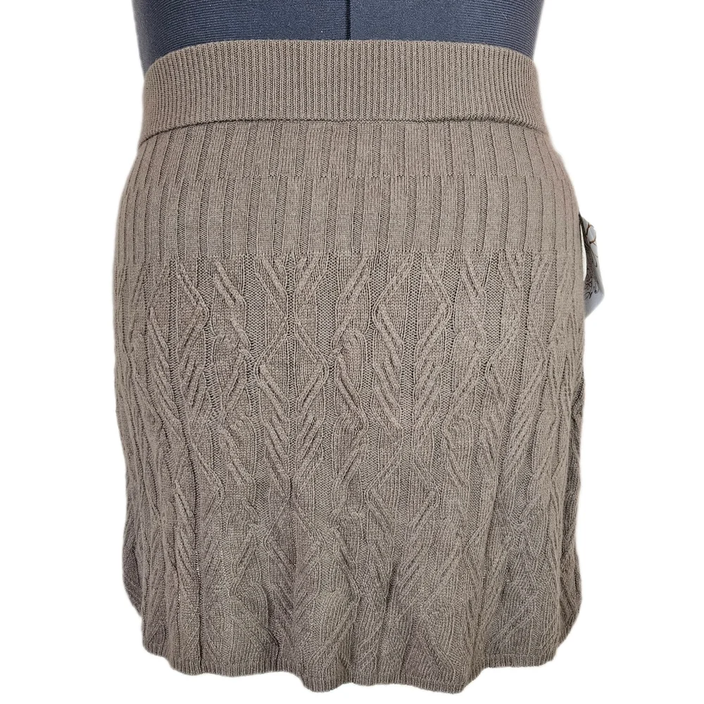Aventura Millie Sweater Skirt Womens XL Angora Blend Cableknit Cozy Granola Girl